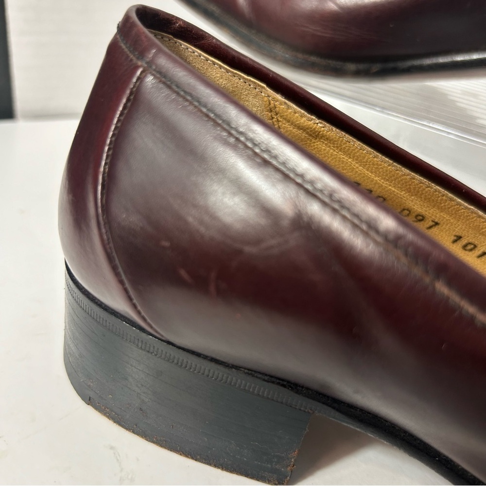 GUCCI Authentic Men’s Loafer Fringe Oxblood Made in Italy 41 US 9.5 US Horsebit - Picture 9 of 14